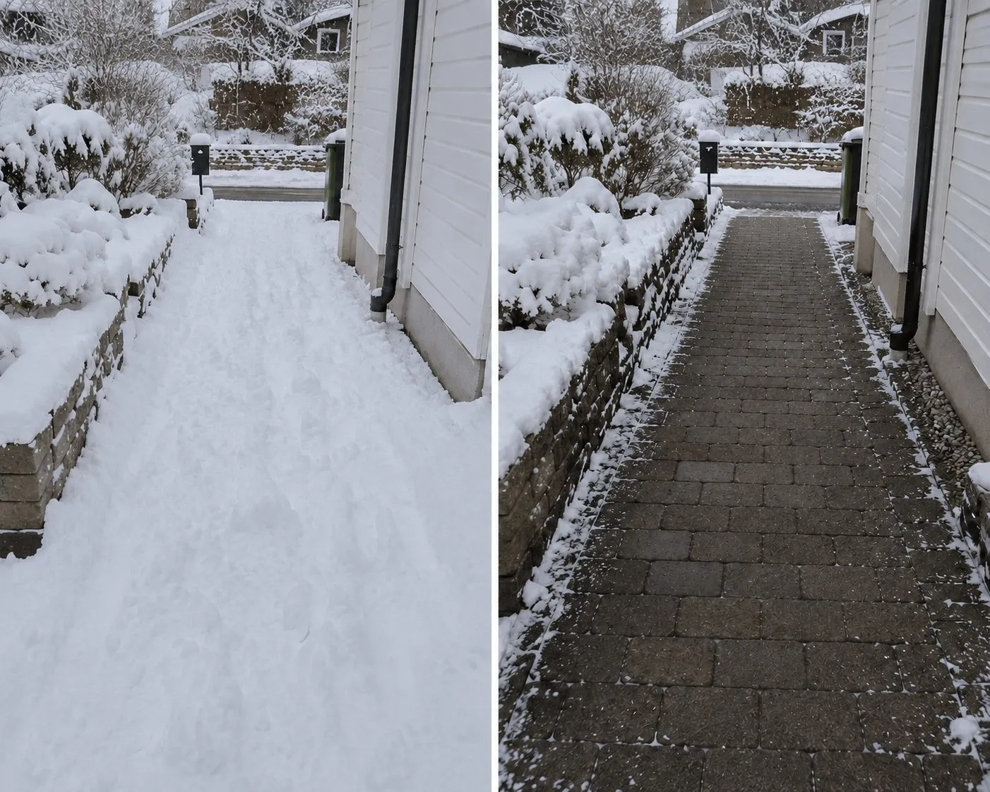 Före och efter – Trädgård & vinter