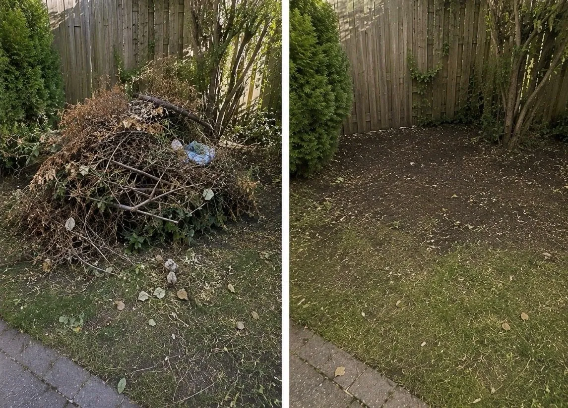 Före och efter – Trädgård & vinter