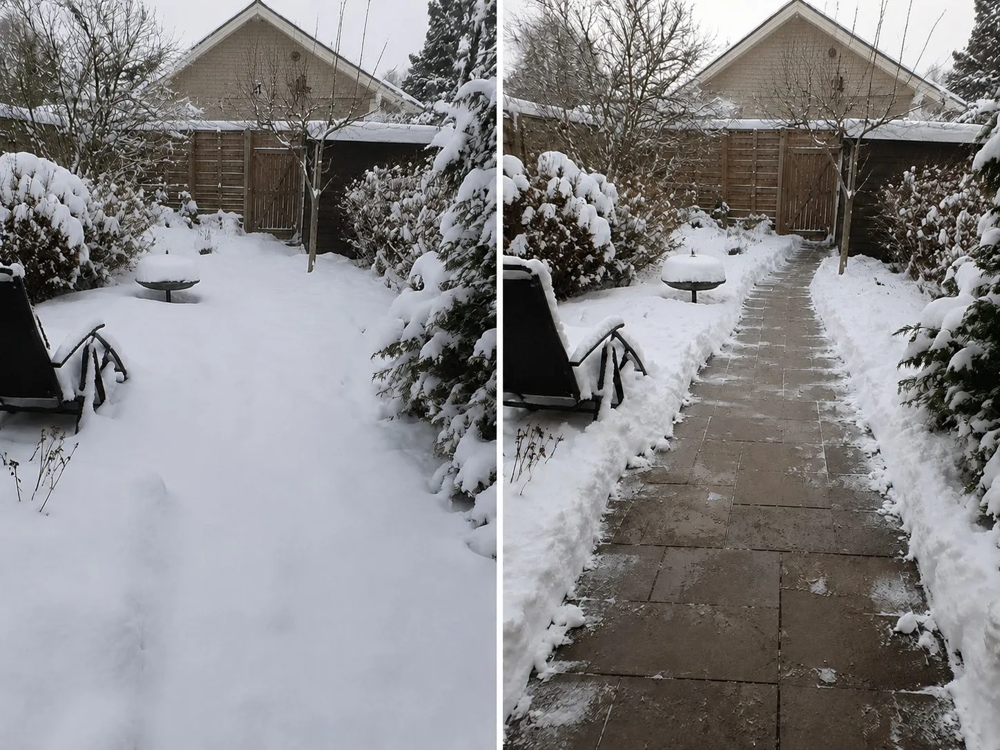 Före och efter – Trädgård & vinter