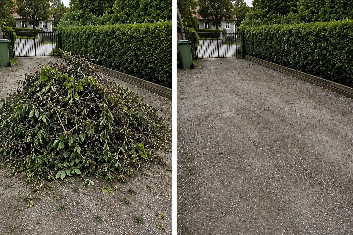 Före och efter – Trädgård & vinter
