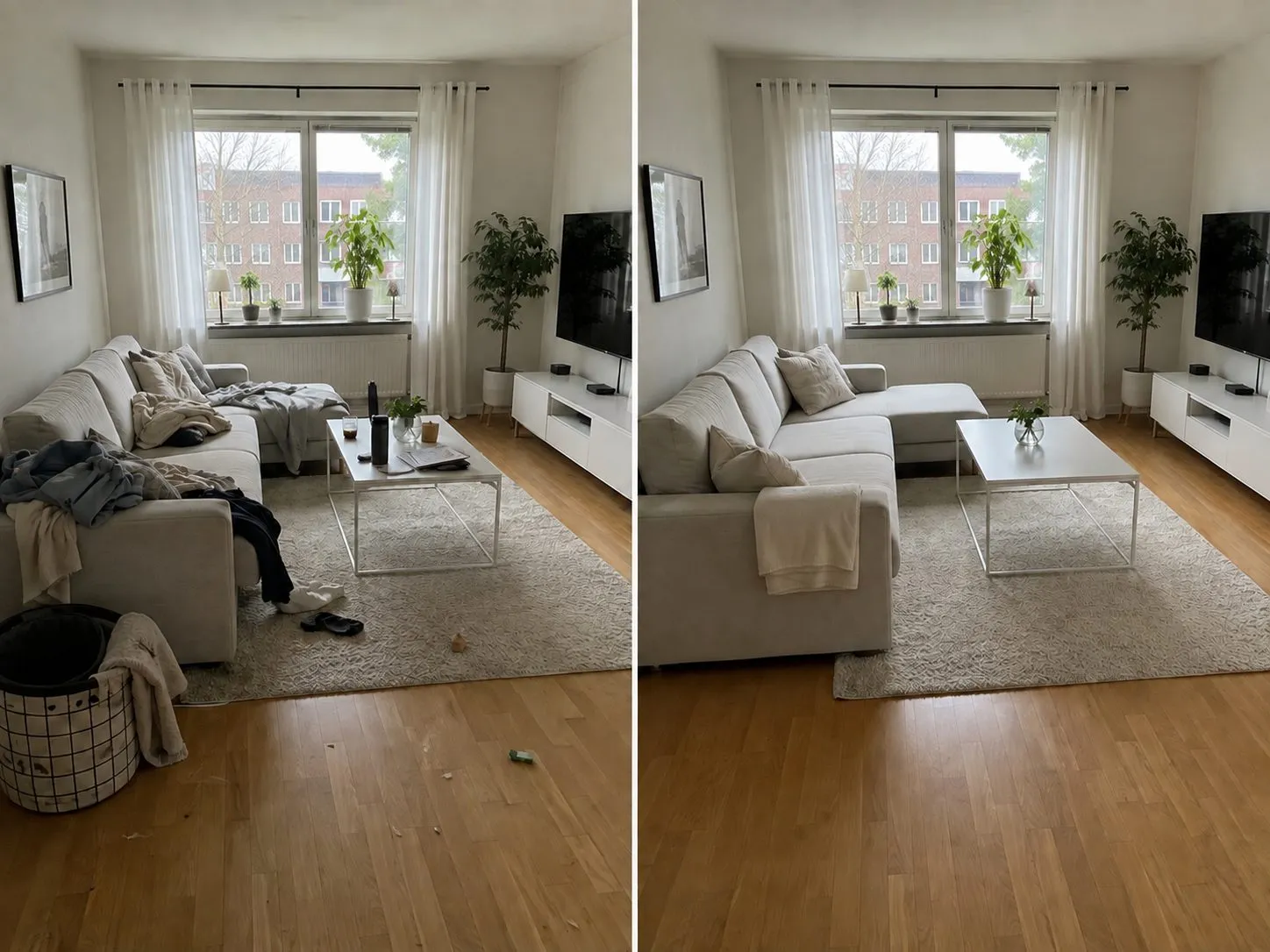 Före och efter – Hemstädning