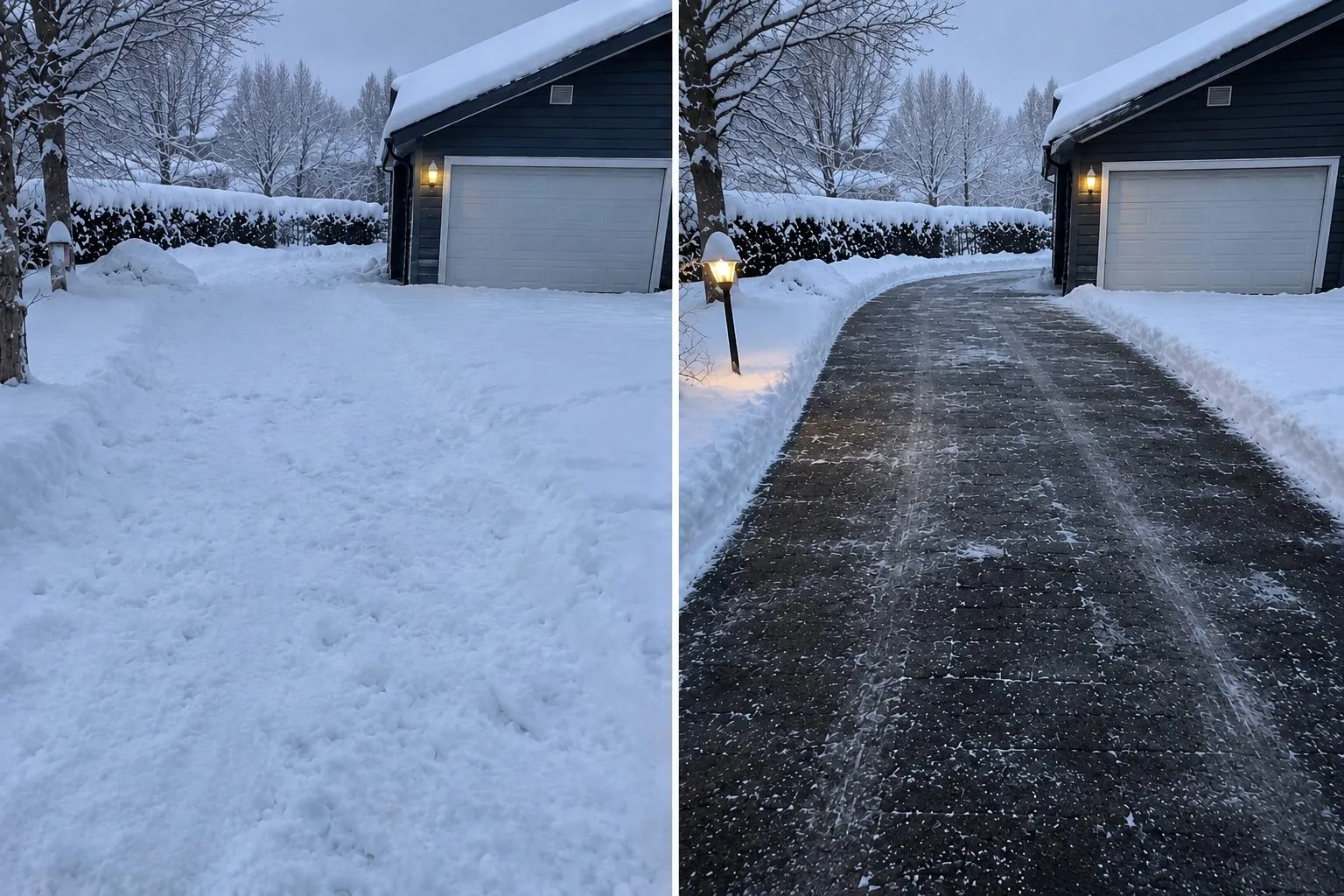 Före och efter – Trädgård & vinter