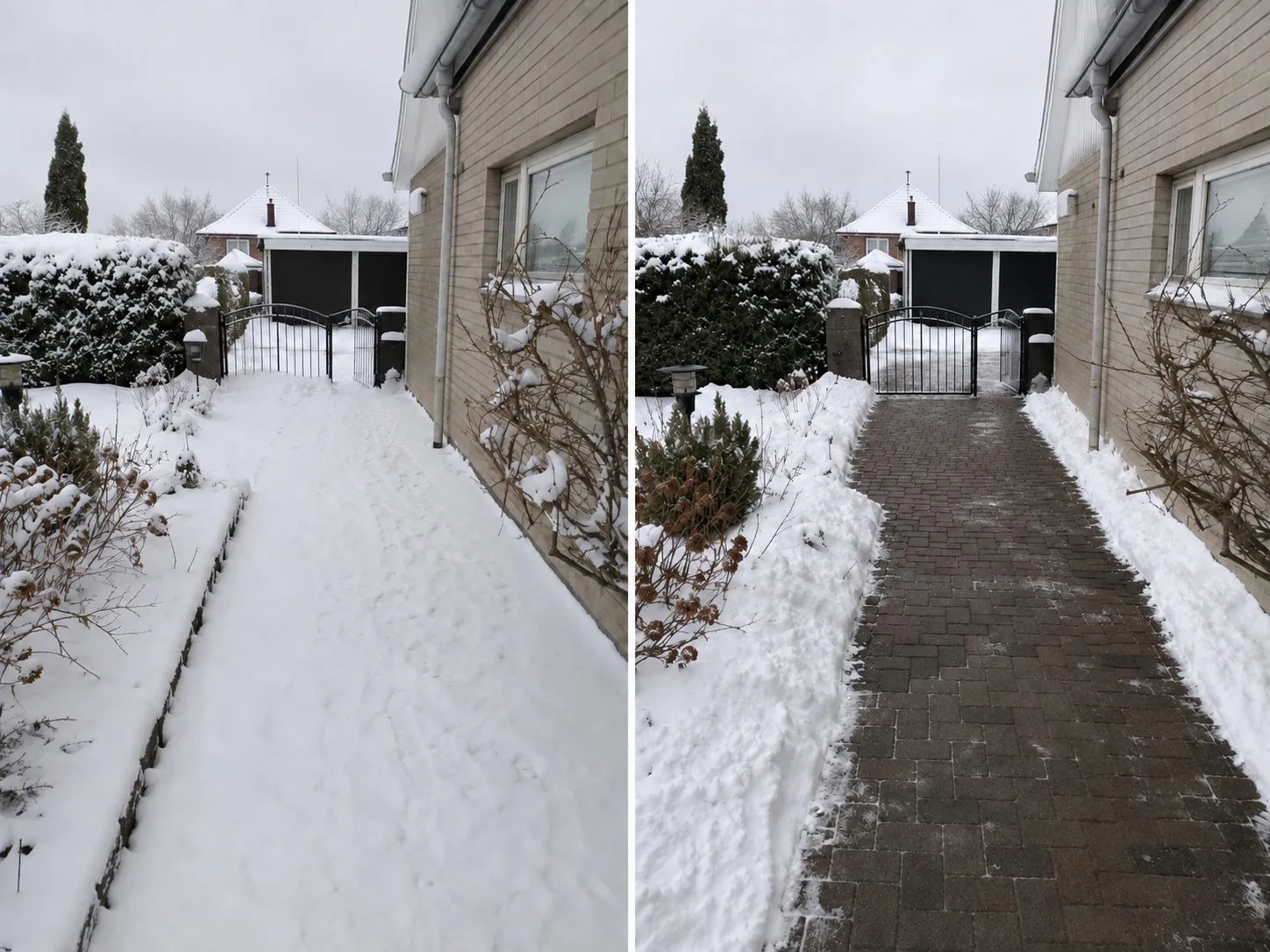 Före och efter – Trädgård & vinter