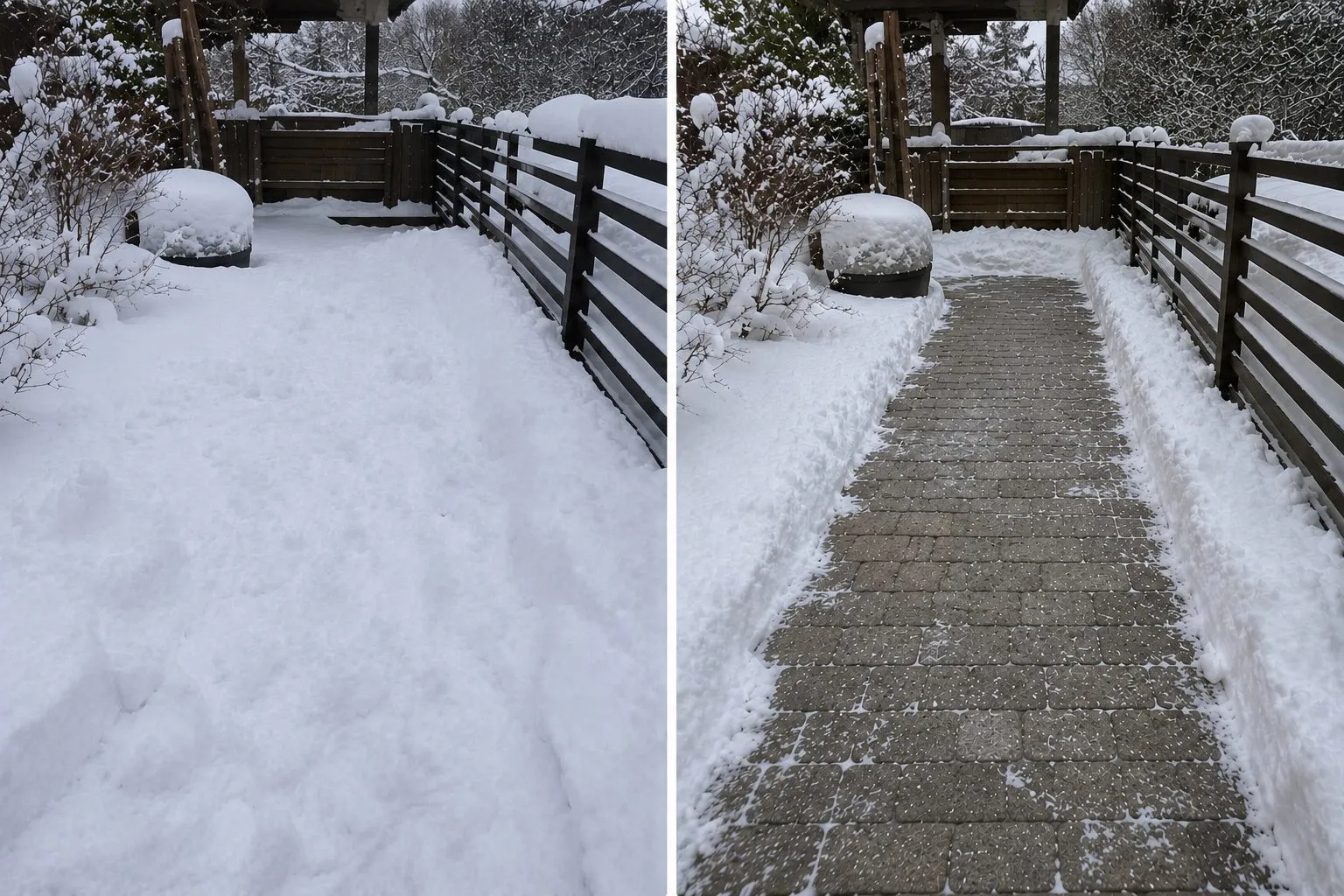 Före och efter – Trädgård & vinter