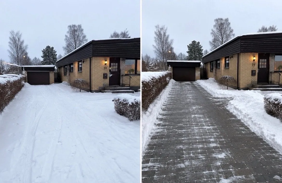 Före och efter – Trädgård & vinter