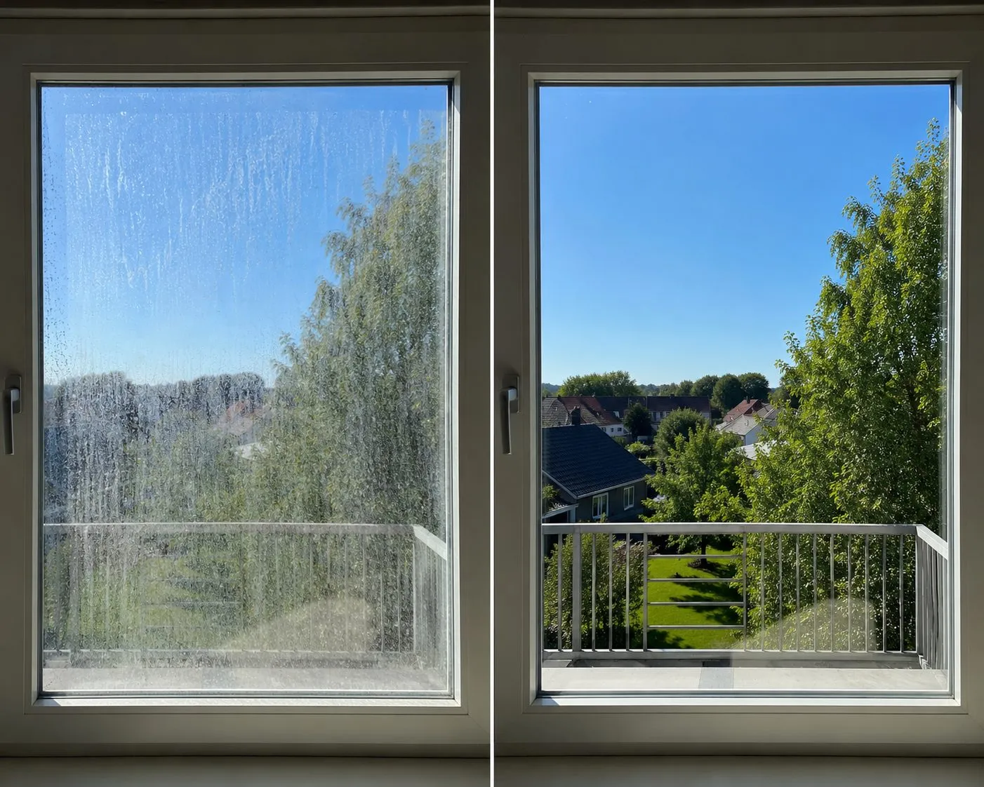 Före och efter – Fönsterputs